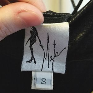 Strappy top shiny black small